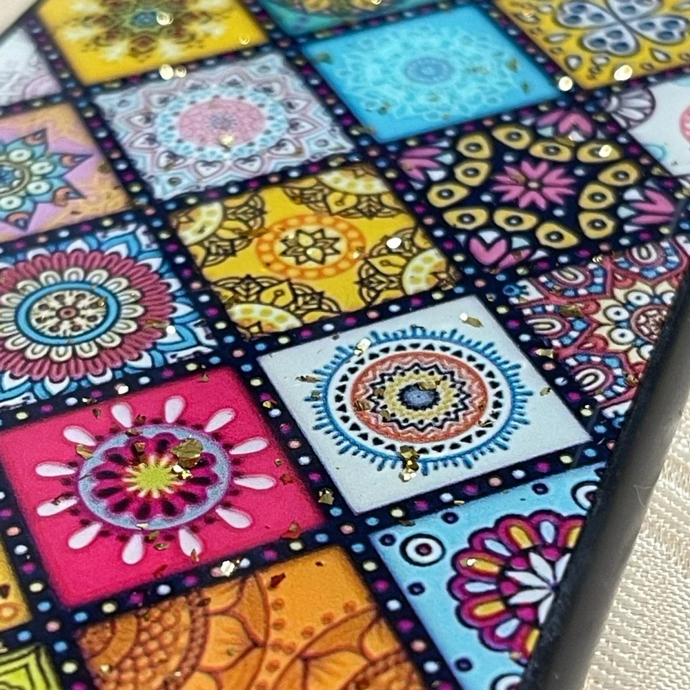 Multi-color Grid Flower Case for iPhone‎ 7+ Retro